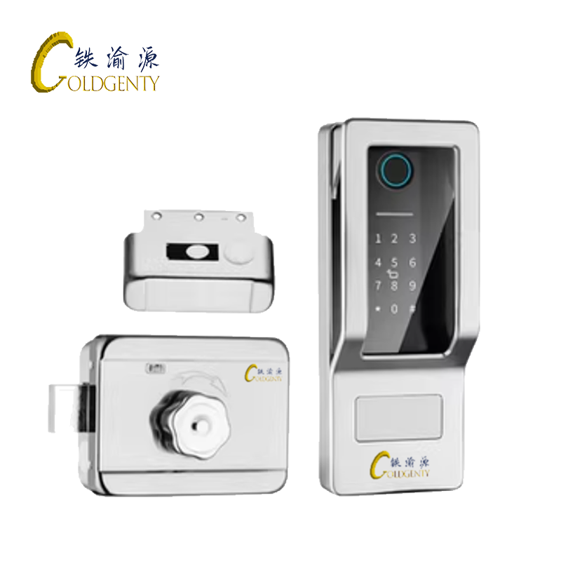 铁渝源 户外防水指纹密码锁 WY8 把高清大图