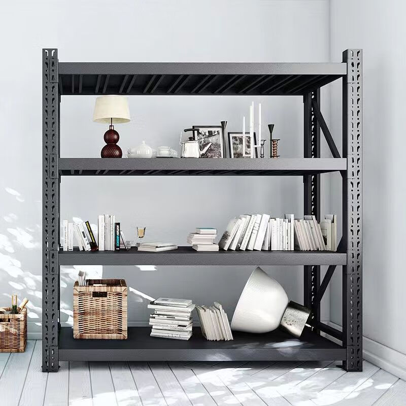 鑫广顺 仓储重型货架多层置物架 四层-200cm高[黑色主架] 常规款长200*宽60[单层承重360kg]单位:个高清大图