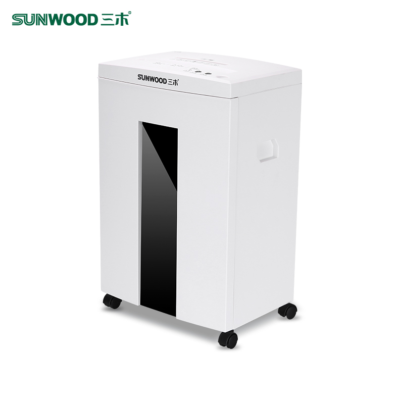 三木(SUNWOOD)S19碎纸机 商用大功率德国5级保密 文件粉碎机家用低噪音碎纸机 办公双入口可碎光盘卡片高清大图