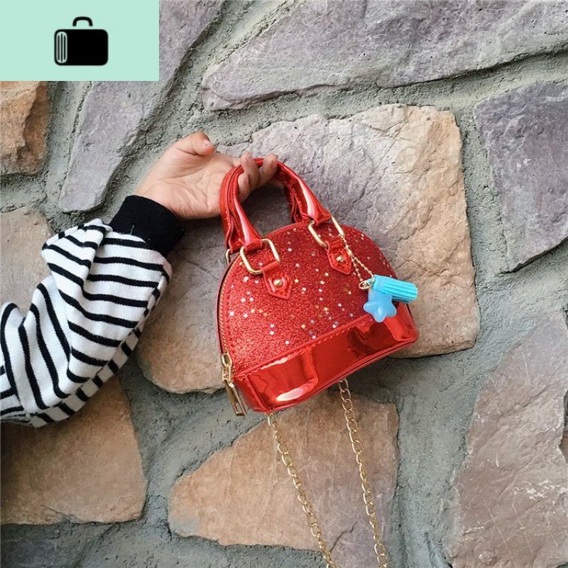 可爱亮片迷你贝壳包韩版儿童小包包女孩斜挎包公主时尚包潮包美NEW LAKE女斜挎包图片