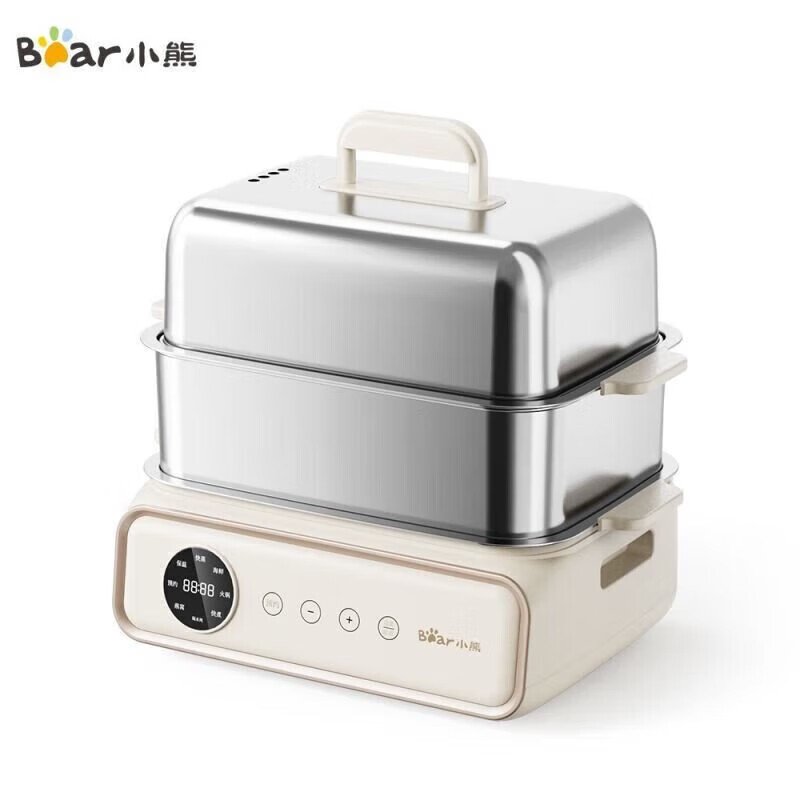 小熊(bear)电蒸锅家用多功能蒸炖煮一体全自动预约 【15.5L智能预约】全钢慈煮炖 DZG-P20Q5米白色 / 台