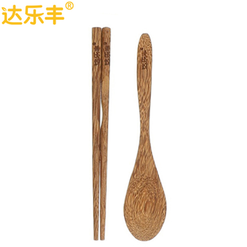达乐丰 木质木筷 鸡翅木无漆无蜡儿童训练筷 宝宝筷子 1双练习筷+勺子原木儿童套装纠正学习筷 国产 一次性使用(否)
