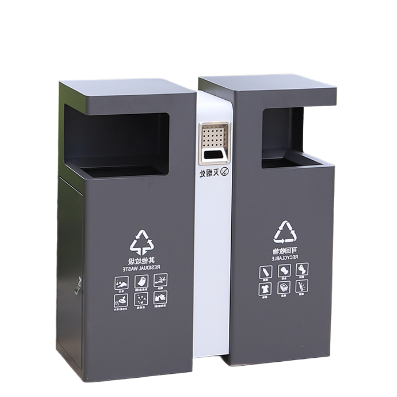 铭思达垃圾桶双桶个高清大图