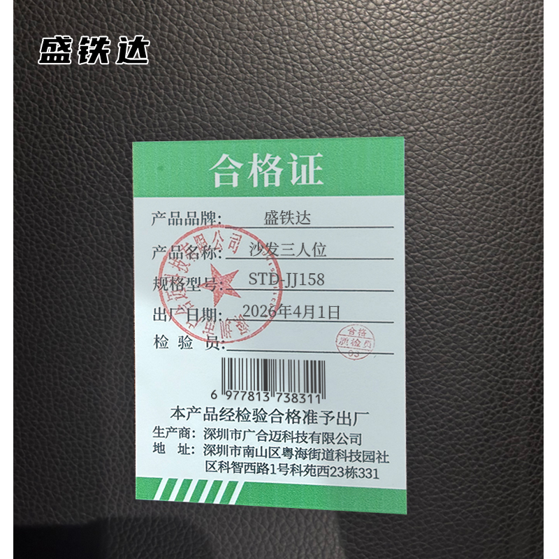 盛铁达 沙发三人位 STD-JJ158 张高清大图