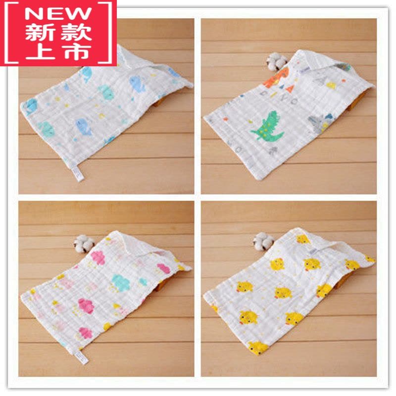 可莉允婴幼儿口水巾六层高密纱布小方巾儿童小毛巾幼儿园宝宝小手帕图片