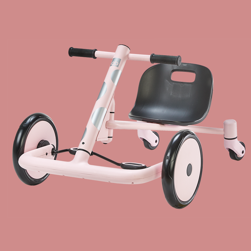 好孩子gb儿童小孩可坐四轮漂移车自行车儿童平衡车滑行车py001粉