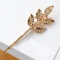 金叶子边夹小清新发饰刘海夹头饰发夹顶夹森系淑女简约个性一字夹 金色五叶