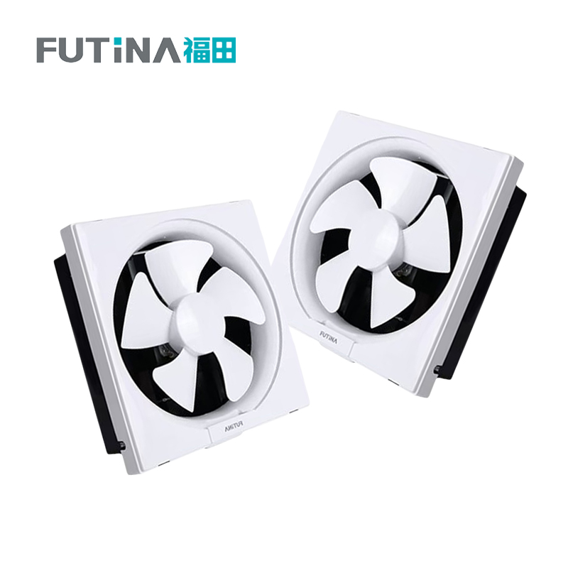 福田 百叶窗换气扇 窗墙通用排气扇厨房油烟排风扇卫生间抽风机 6寸200*200mm 单位:个高清大图