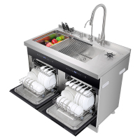 YUKIDA集成水槽304不锈钢一体嵌入式12套洗碗机1050mm消毒柜家用 MX1050B
