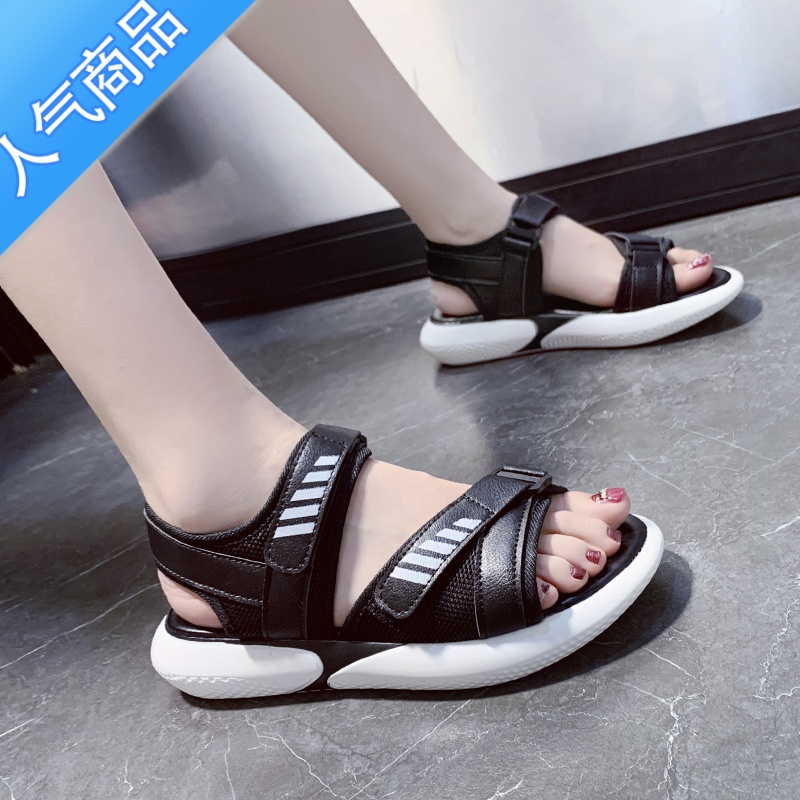 SUNTEK2023夏季新款凉鞋女大码41 42厚底35初中学生小码34超火运动凉鞋高清大图