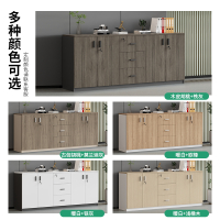 易企采 120*40*80CM两门四抽文件柜 木质带锁小柜子移动收纳柜抽屉柜档案资料储物柜矮柜