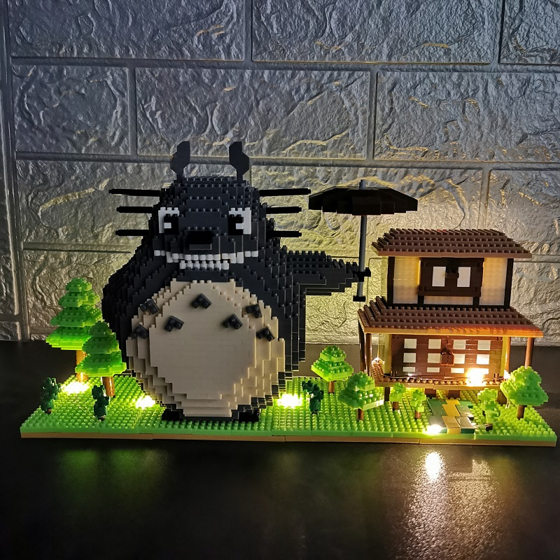 灯光版龙猫场景积木报价_参数_图片_视频_怎么样_问答-苏宁易购
