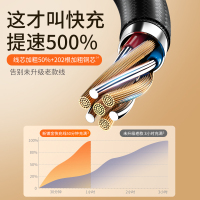 邻家-Type-C一拖三冰金数据线-白色1米(2)+3.4A数显三孔USB充电头