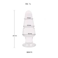 水晶玻璃肛塞菊花刺激性工具夫妻激情情趣用品男自慰自慰高潮成人 透明玻璃小号B170_27_139