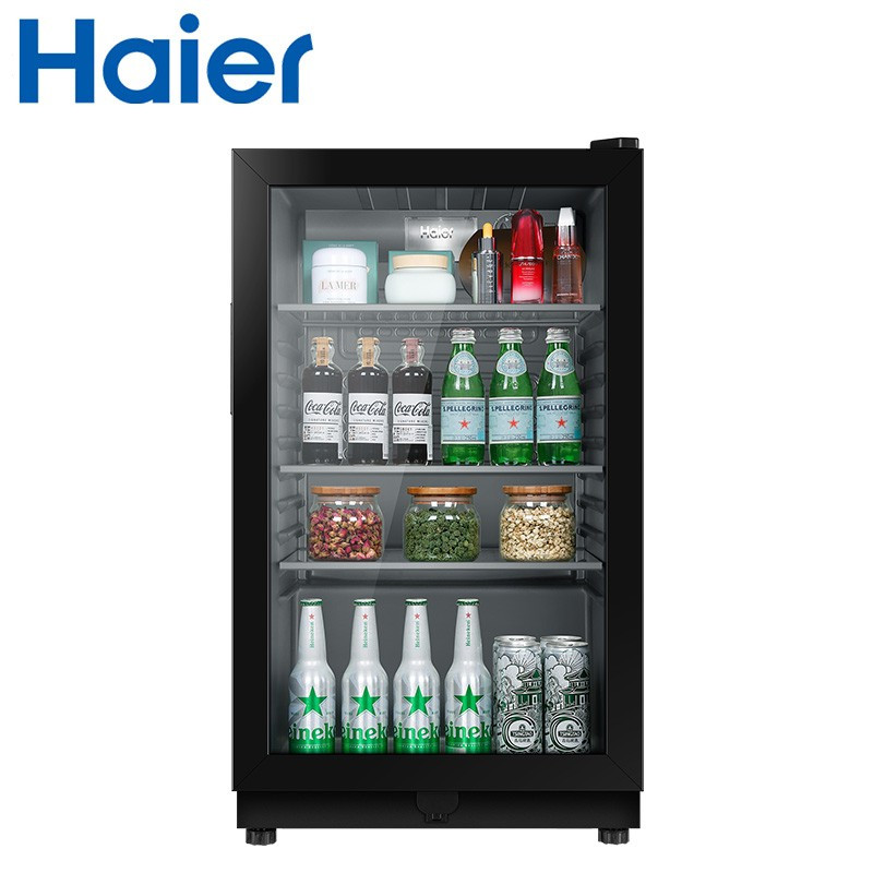海尔haier海尔冰吧158升水果冷藏柜红酒柜茶叶保鲜柜立式冰柜带冷冻室