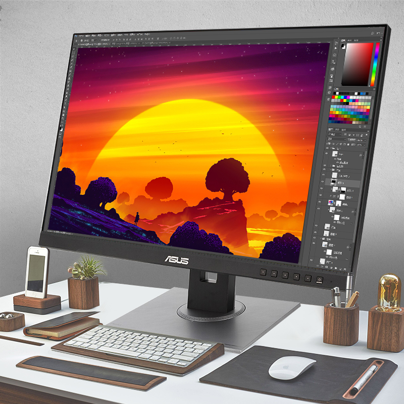 华硕(ASUS)PA278QV 27英寸专业显示器 时尚显示器 设计师显示器 IPS sRGB △E<2