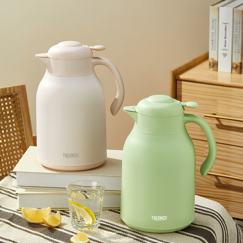 膳魔师(THERMOS)保温壶1480ml真空玻璃内胆暖水壶家用大容量热水瓶TEHA-1500G-CRM高清大图