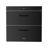 美的(Midea)消毒柜家用嵌入式厨房餐具碗柜碗筷 离子净味烘干 110L双层大容量智能MXV-ZTD110B01