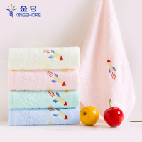 金号(KING SHORE) 全棉童巾3条装 柔软 吸水 儿童洗脸小毛巾 混色 52*26CM