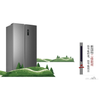 【官方配送】美菱(MELING)561升0.1度精控变频双开门 风冷无霜 时尚纤薄 雅典娜对开门冰箱
