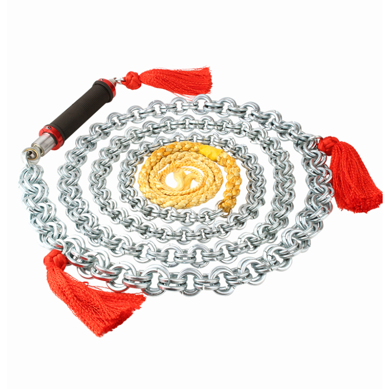鞭子响鞭健身甩鞭新款麒麟鞭不锈钢摔鞭初学铁鞭中老年人钢鞭