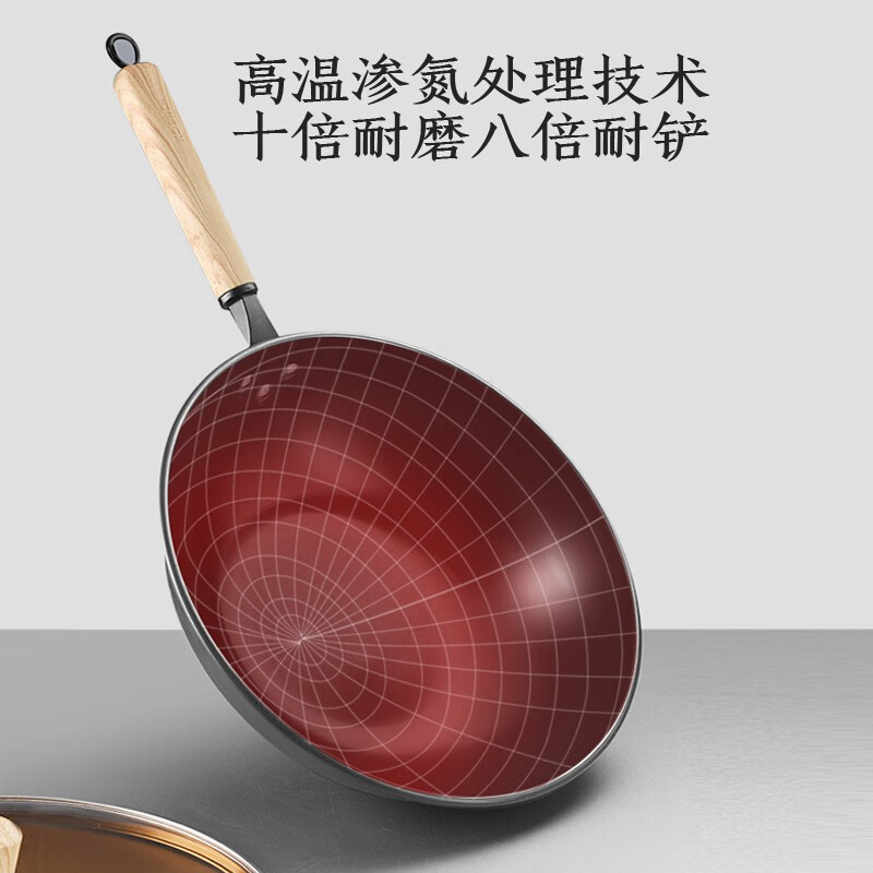 康巴赫-匠心无涂层铁锅32cm KGZ-C32T高清大图