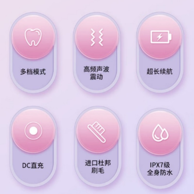 夏普SHARP声波震动智能电动牙刷DU33PW深层清洁护龈设计充电便携旅行模式高清大图