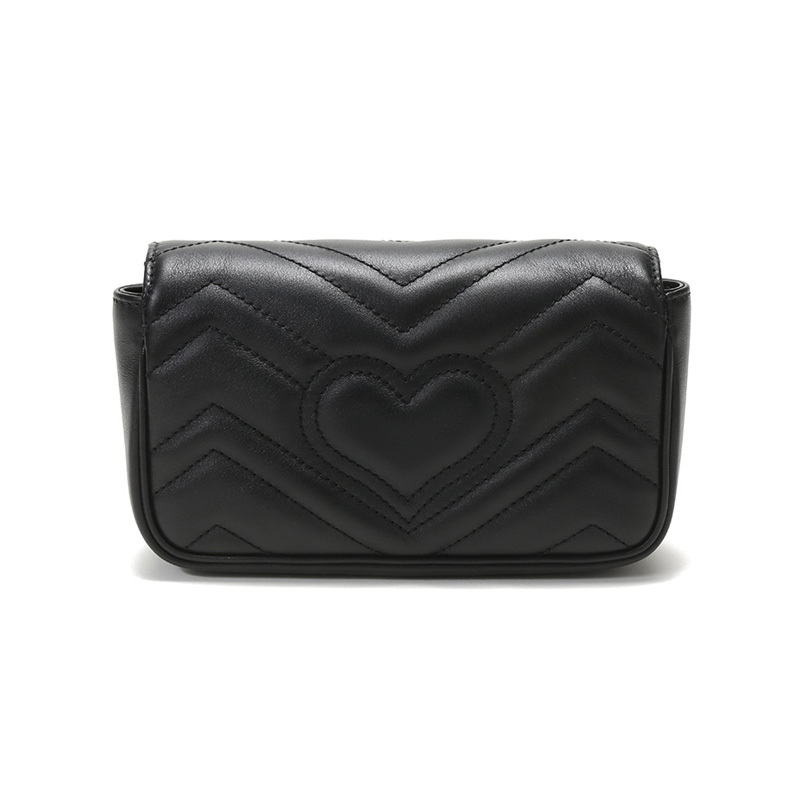 古驰gucci女士ggmarmont系列皮革超迷你单肩斜挎包476433dtdct