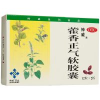 神威 藿香正气软胶囊 0.45g*12粒*2板解表化湿理气和中