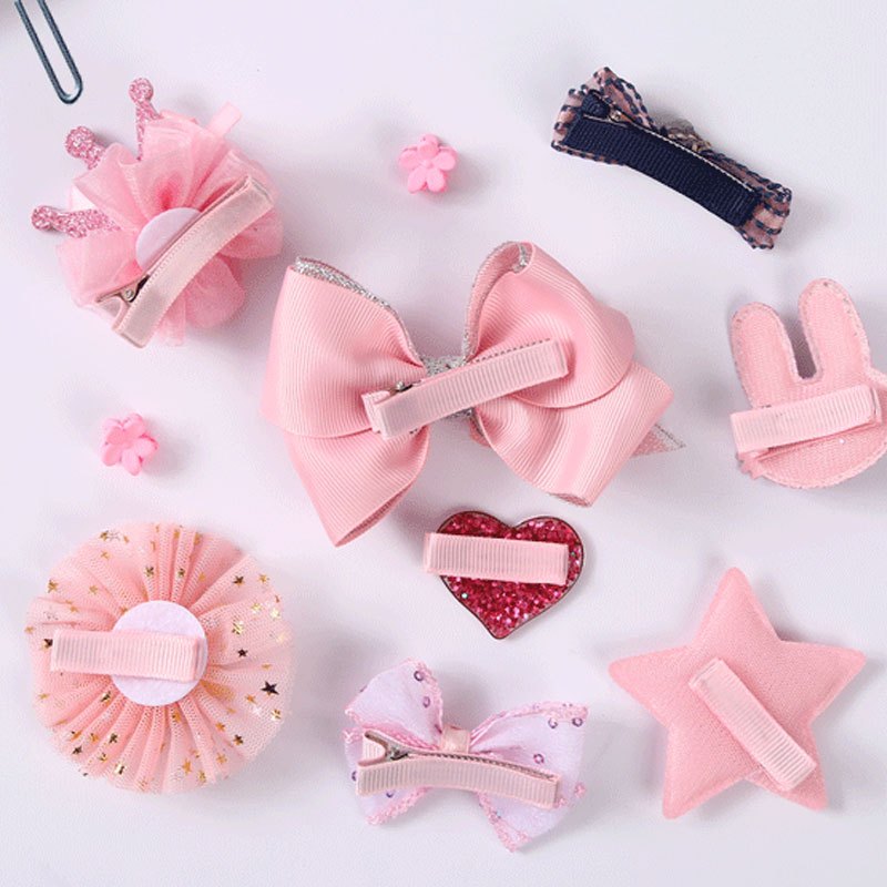 儿童发夹皇冠头饰小女孩发卡发饰套装女童宝宝淑女夹子可爱清新小学生