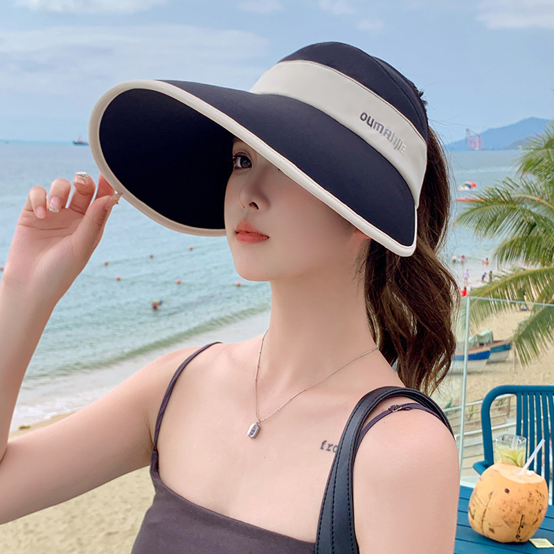 Bonnie&Toni 防晒帽女夏季2025新款遮阳户外遮脸防紫外线大帽檐