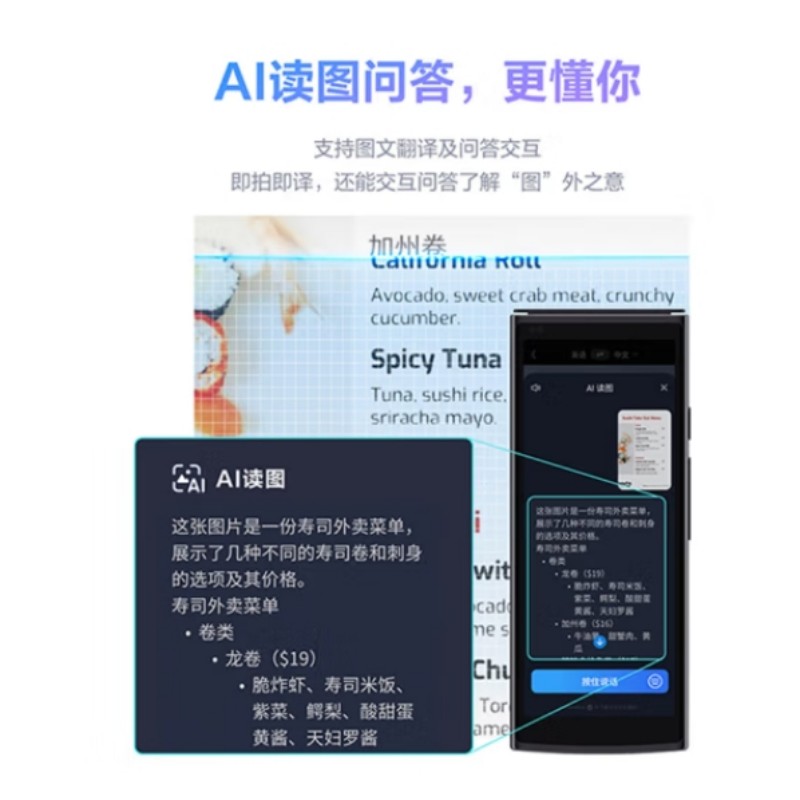 科大讯飞(iFLYTEK) 翻译机4.0星火版 AIT2221T 多语种离线语音拍照智能翻译器 翻译笔出国旅游口语高清大图