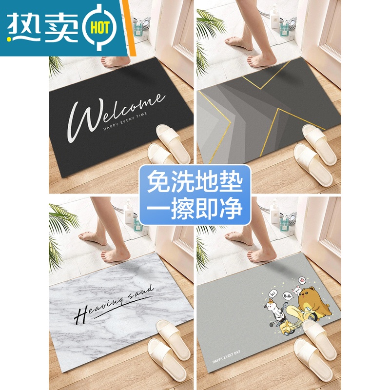 XIANCAI硅藻泥地垫浴室防滑垫卫生间吸水科技布厨房脚垫门口进门入户门垫高清大图