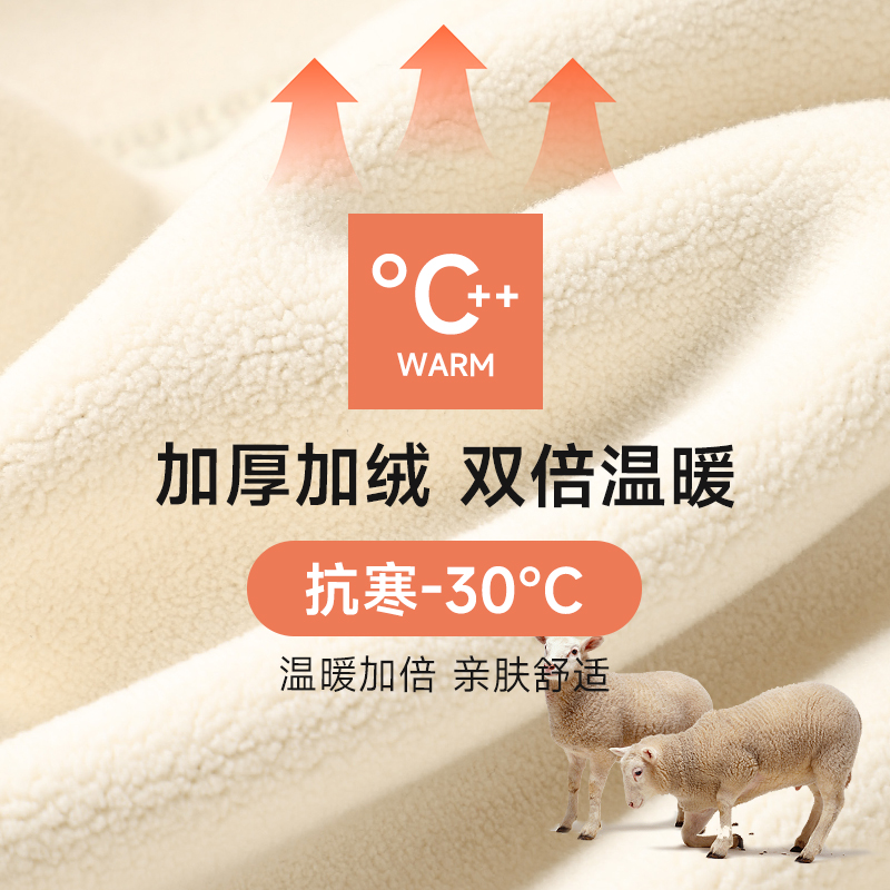 浪莎保暖裤女士冬季加绒加厚秋裤高腰打底裤一体绒可外穿长裤高清大图