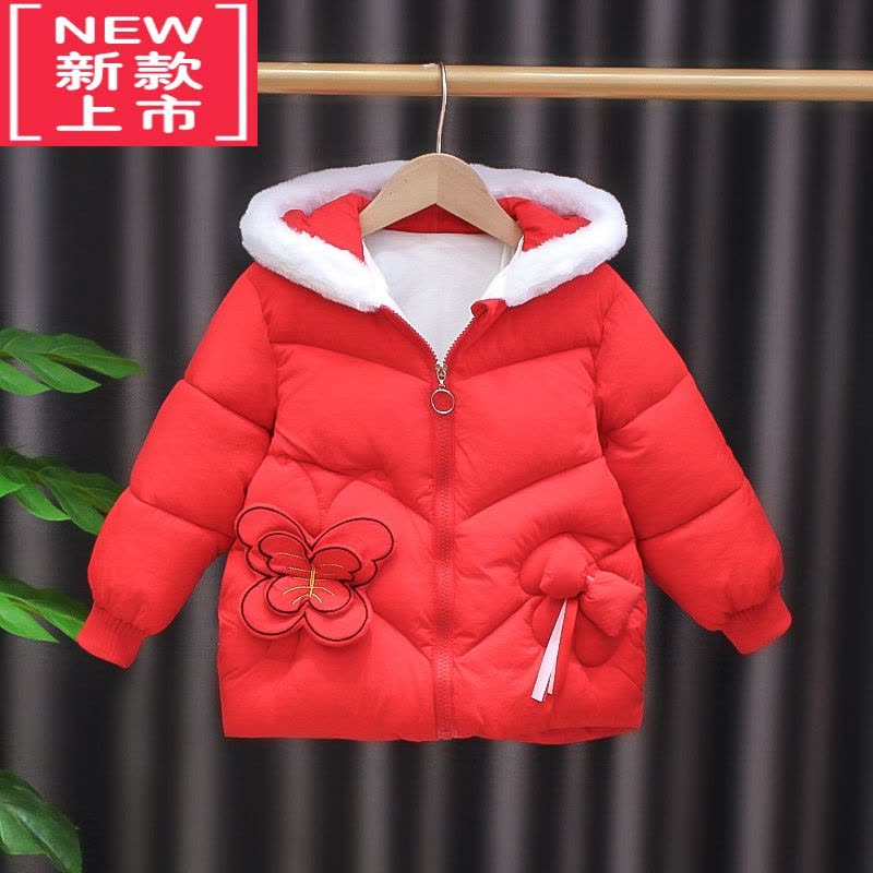 可莉允反季儿童羽绒棉服加绒加厚棉衣女童上衣宝宝棉袄羽绒棉外套冬装潮图片