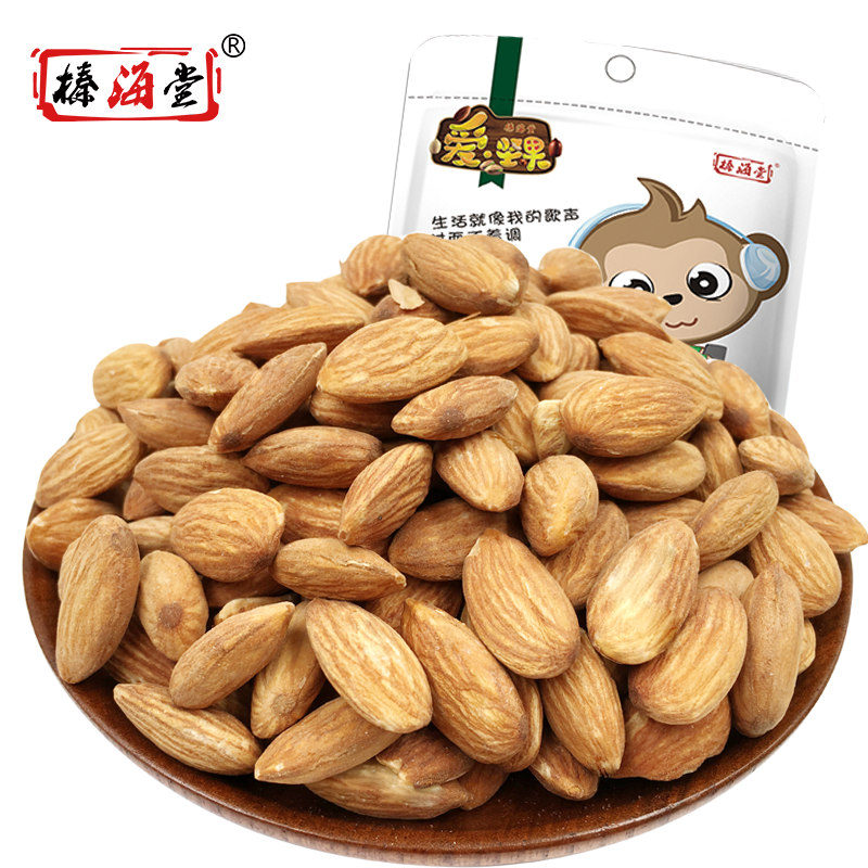[榛海堂 扁桃仁100g]巴旦木仁办公室零食巴坦木原味熟巴达木大杏仁坚果炒货休闲零食特产小吃网红干果