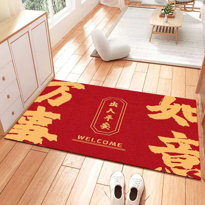 50x80cm欢迎光临门垫店铺门口入户地垫酒店防滑迎宾地毯出入平安 万事如意