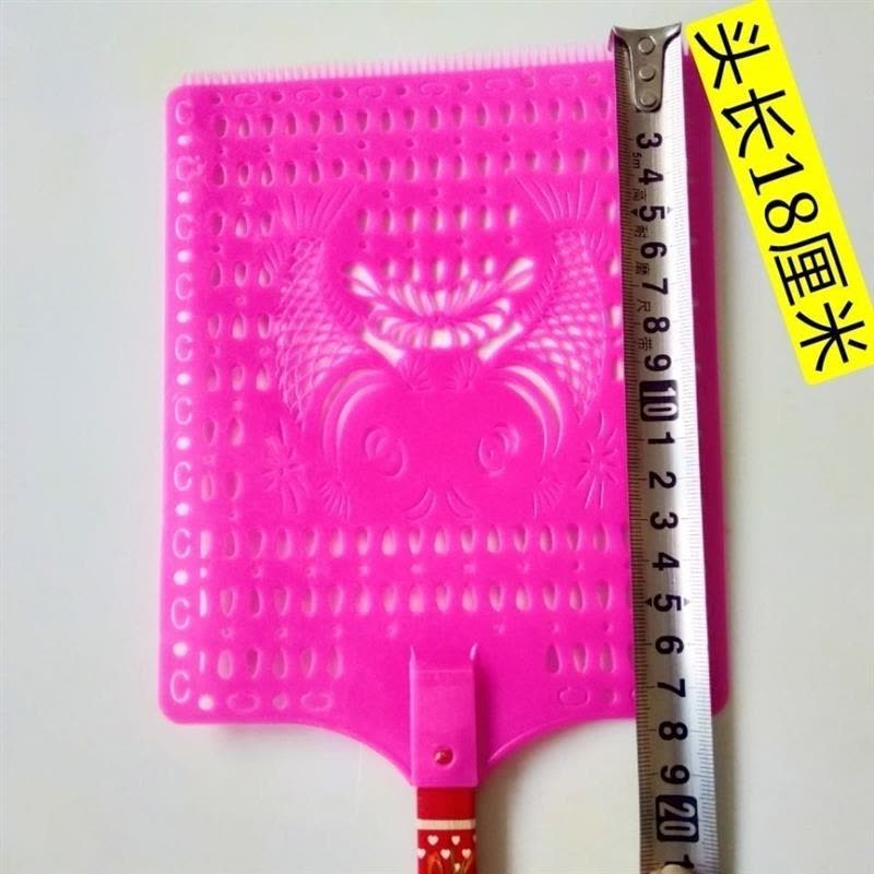 打苍蝇灭蚊子加厚加长手动大号熟料大方头苍蝇拍竹制柄耐用苍蝇拍|特大号苍蝇拍保质量 45个图片