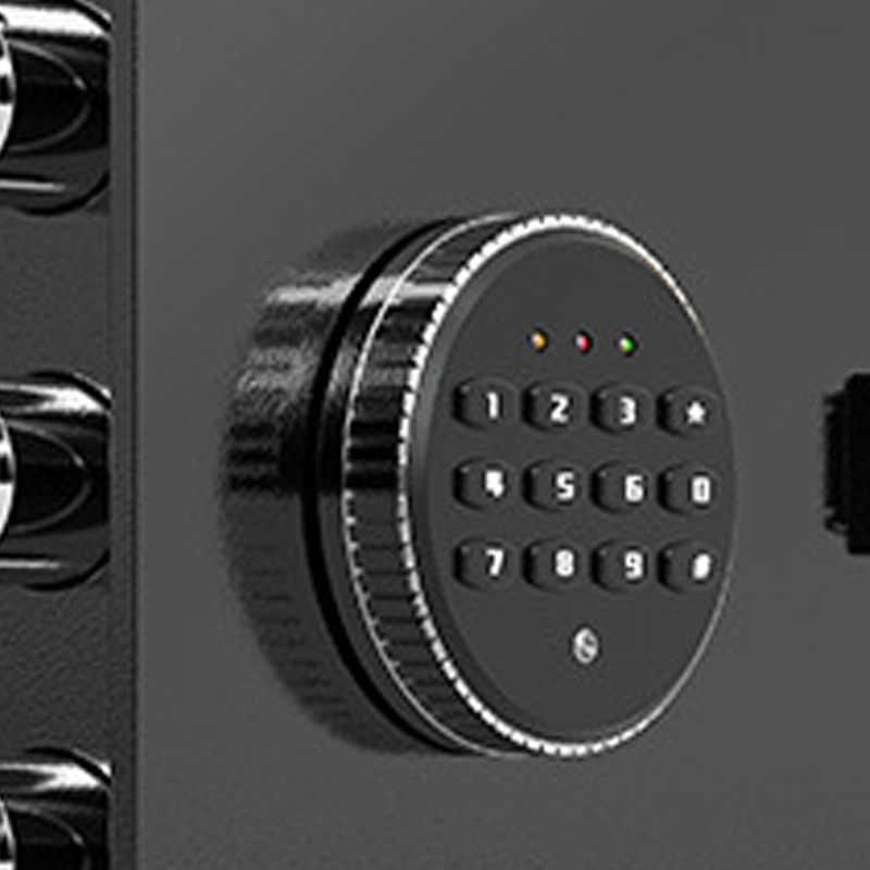 臻远 ZY40618085 小型保险柜密码保险箱全钢防盗保管箱 20cm黑色电子密码款高清大图