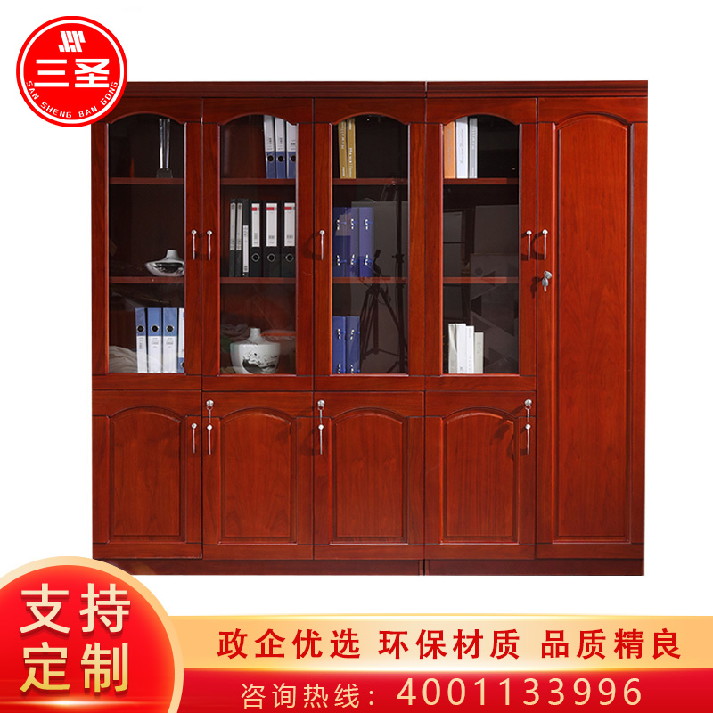 三圣 办公家具油漆挂衣柜书柜书橱文件柜办公室资料柜档案柜储物柜 五门