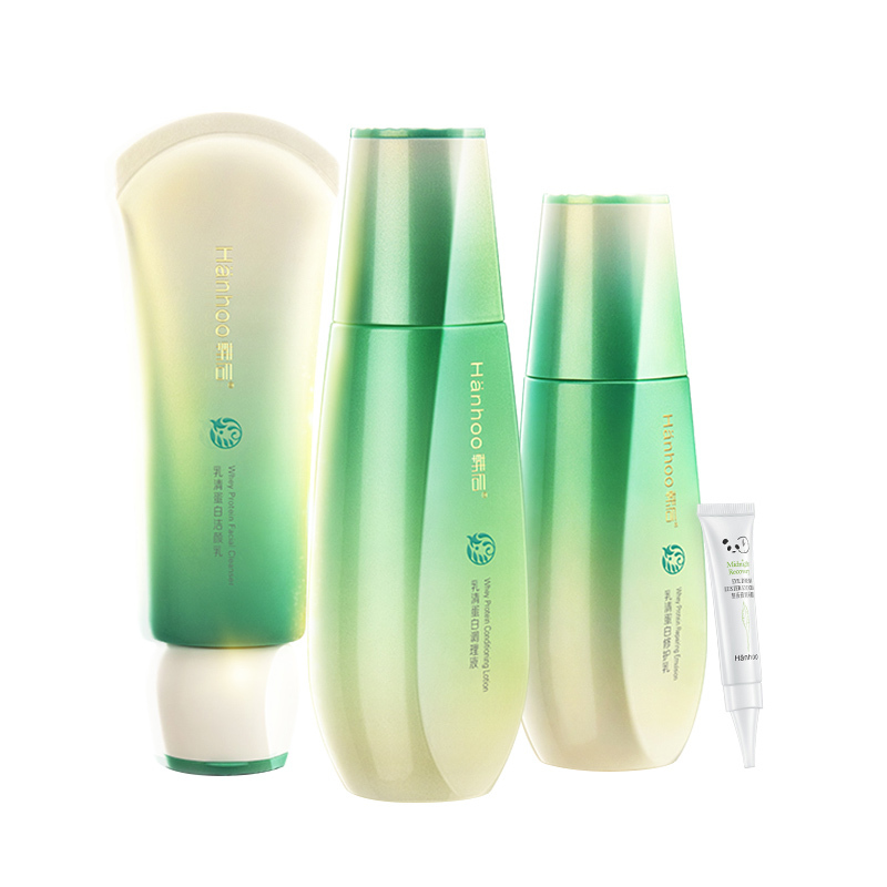 韩后Hanhoo乳清蛋白修护悦享礼盒(洁颜乳100g+调理液120ml+修护乳100ml+眼霜5g保湿补水;深层清洁