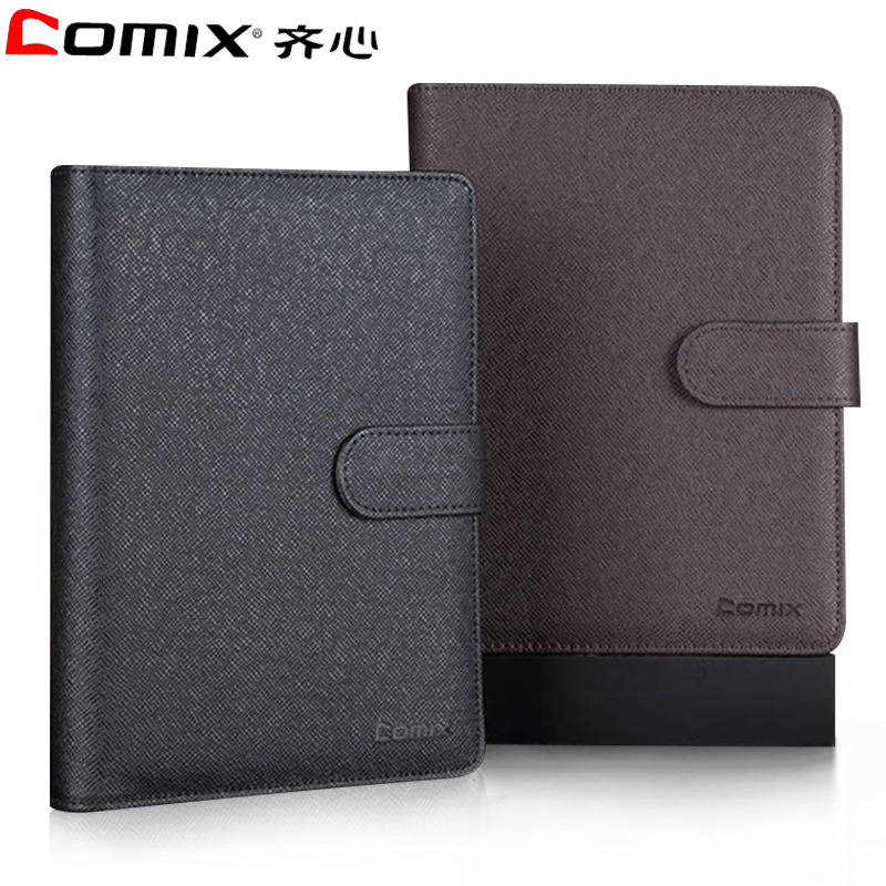 齐心comix C5854 活页皮面笔记本 25K100张记事本 横式软皮日记笔记本子 活页夹环可拆卸记录会议日程计划本