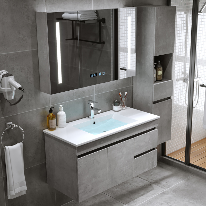 智能北欧闪电客浴室柜组合轻奢现代简约卫生间卫浴洗漱台池洗手洗脸盆