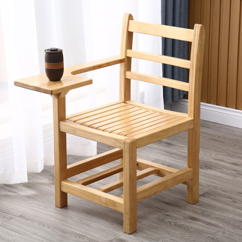 威赛星培训椅带写字板实木培训桌椅一体桌凳会议室椅子学生会议椅带桌