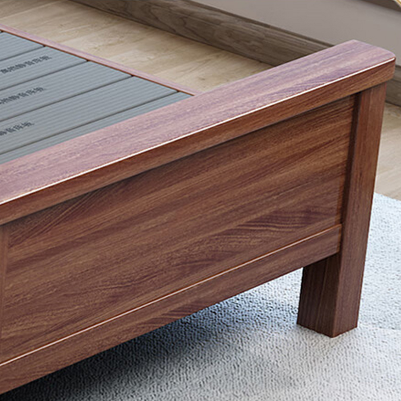 苏宁 质凡 宿舍公寓胡桃木带软包实木床箱框结构/ZF-SMC062/1.8米*2米高清大图