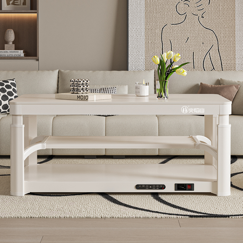 火焰山2025新款升降电暖茶几客厅家用电暖桌取暖桌烤火炉一体高清大图