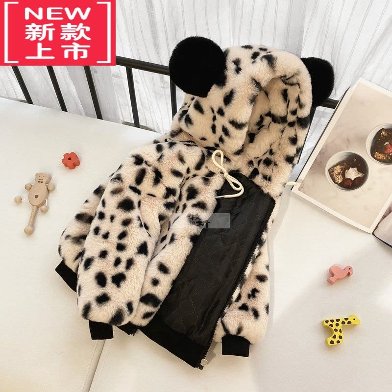 可莉允女童冬装加厚棉衣男童宝宝仿皮草外套儿童毛毛衣休闲洋气棉袄韩版棉服图片