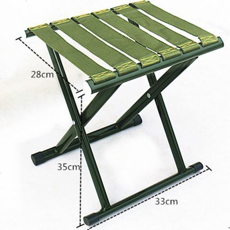 折叠凳子马扎户外加厚靠背钓鱼椅小凳子家用折叠椅便携板凳马扎 小小号军绿色图片