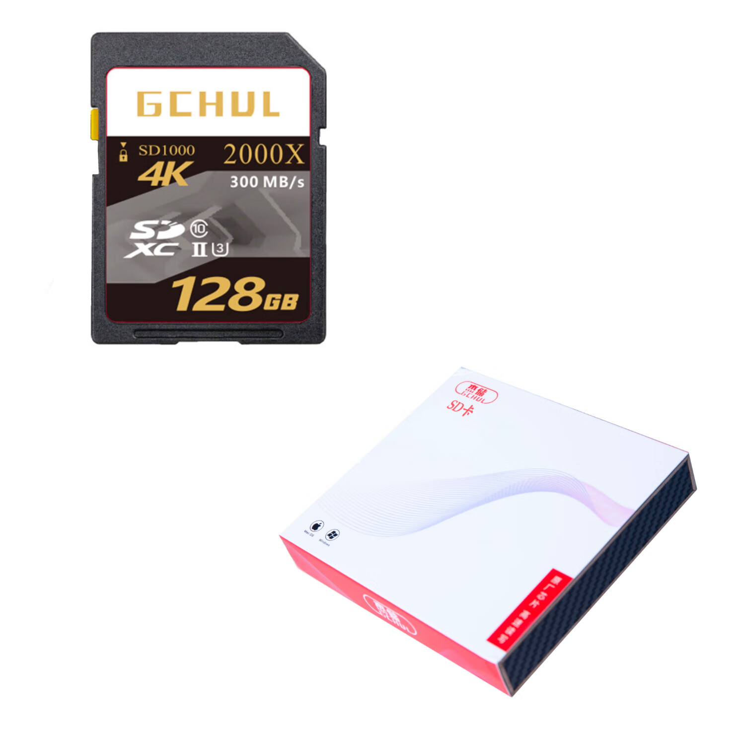 杰储(GCHUL) SD1000 128G SD卡 存储卡 (计价单位:张) 灰色高清大图