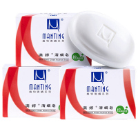 满婷（Manting）除螨控油香皂 实惠3块装 清螨皂（100克*3块）（洗脸皂 洁面皂 香皂 深层清洁 洗澡肥皂）